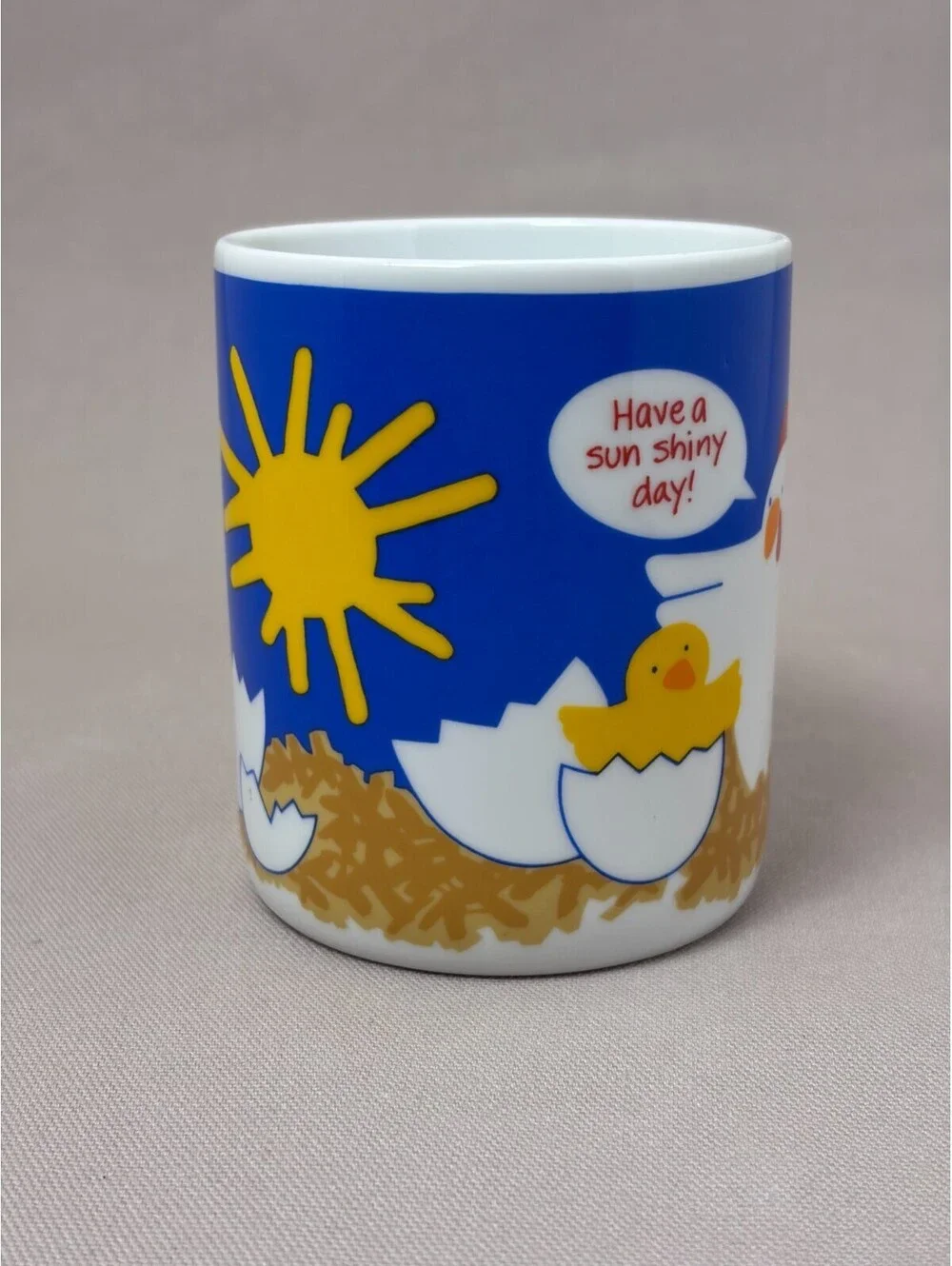 Vintage Style Chicken Chick Rise and Shine Sun Shiny Day Coffee Mug Cup 10 oz